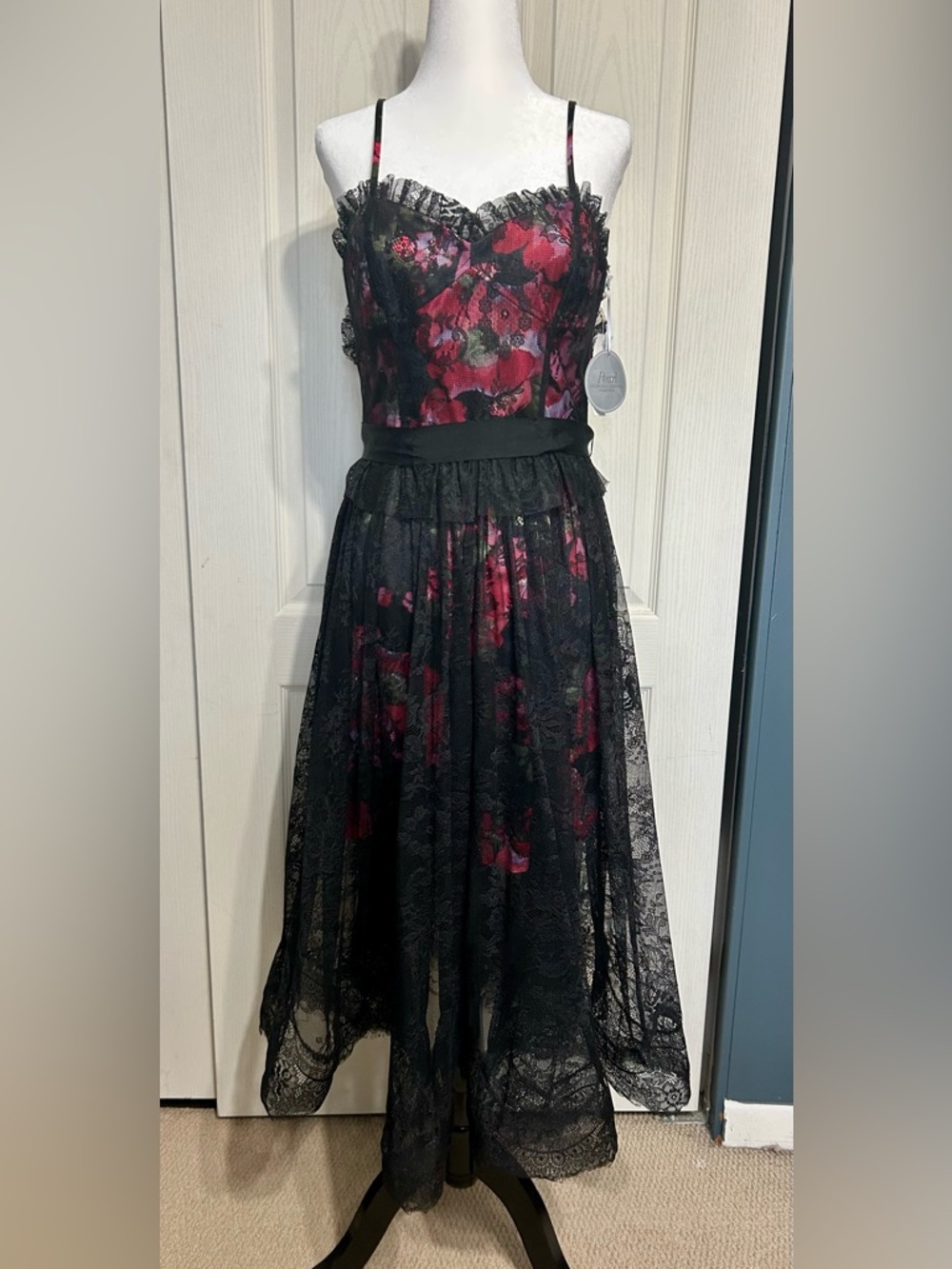 Pearl by Georgina Chapman of Marchesa Floral Dress | Size 6 | Whimsy Goth Glam